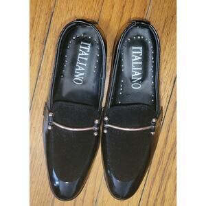 Italiano Boys Dress Up Shoe Velvet Black Easter Wedding Size 11/12